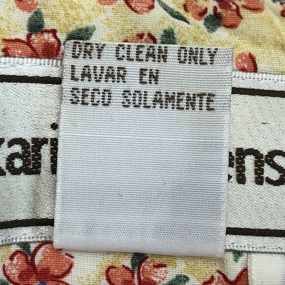 Karin Stevens Vintage 100% Rayon Floral Midi Dress Cottagecore Cream&Orange Sz 6 - Picture 14 of 15